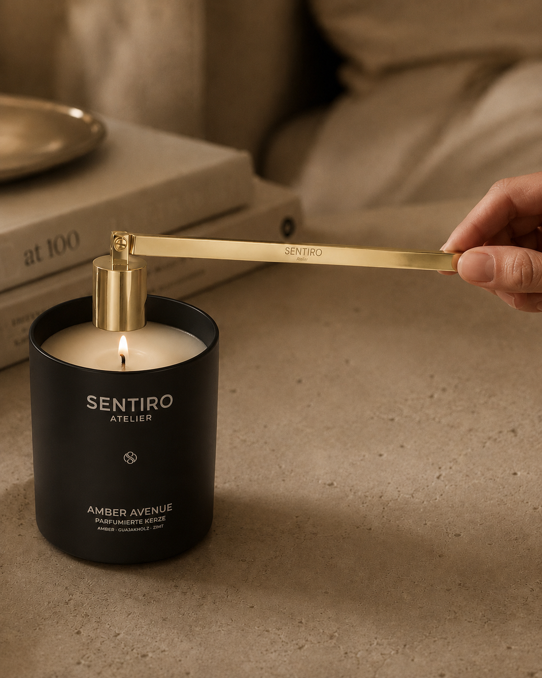 Sentiro Kerzenlöscher – Champagne Gold